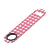 Cerise Gingham Speed Flaschenöffner (Rückseite Schrägansicht)