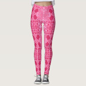 Cerise Lacy Pattern Leggings (Vorderseite)