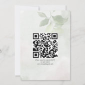 Cerise magenta peony eucalyptus watercolor inviton einladung (Rückseite)