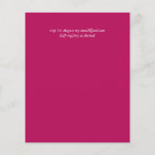 Cerise Pink Script Typografy Budget Wedding (Rückseite)