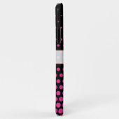 Cerise Polka Dot Elegant Modernes Schwarz Case-Mate iPhone Hülle (Hinten/Rechts)