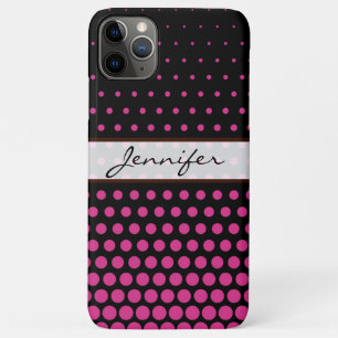Cerise Polka Dot Elegant Modernes Schwarz Case-Mate iPhone Hülle