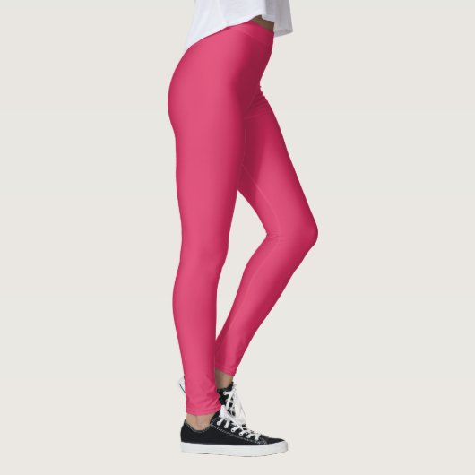 Cerise Red Solid Color Leggings (Rechts)