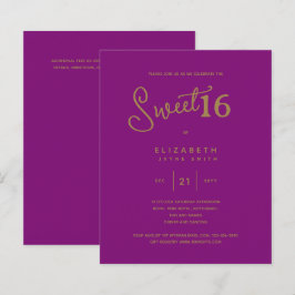 Cerise SWEET 16 Modernes elegantes Budget Geburtst