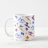 Cerler Spain Pyrenäen Ski Snowboard Muster Kaffeetasse (Links)