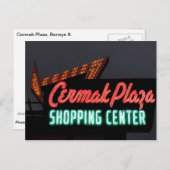 Cermak Plaza, Neon Sign in Berwyn Il. Postkarte (Vorne/Hinten)