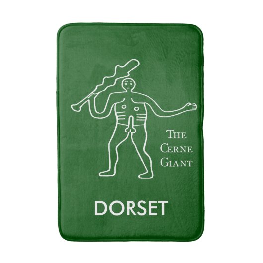 Cerne Giant, Green Man, Dorset Badematte (Vorderseite Vertikal)