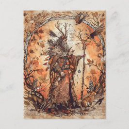 Cernunnos Celtic Horned God of Nature Postkarte