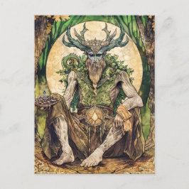 Cernunnos Celtic Horned God of Nature Postkarte