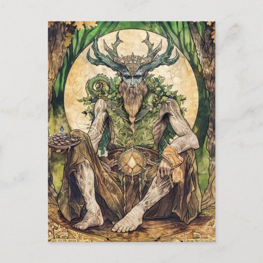 Cernunnos Celtic Horned God of Nature Postkarte (Vorderseite)