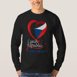 Cerny Most Czech Republic Herzenflagge T-Shirt
