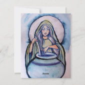Cerridwen Crone Hexe Feiertagskarte (Rückseite)
