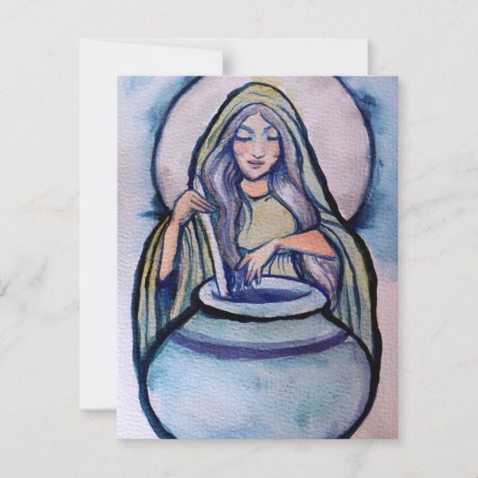 Cerridwen Crone Hexe Feiertagskarte (Vorderseite)