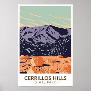 Cerrillos Hills Staat Park New Mexico Vintag Poster