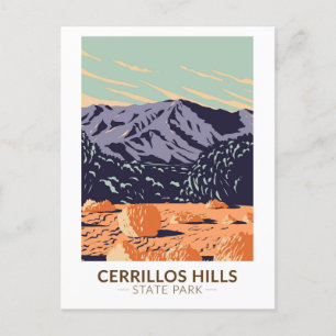 Cerrillos Hills Staat Park New Mexico Vintag Postkarte