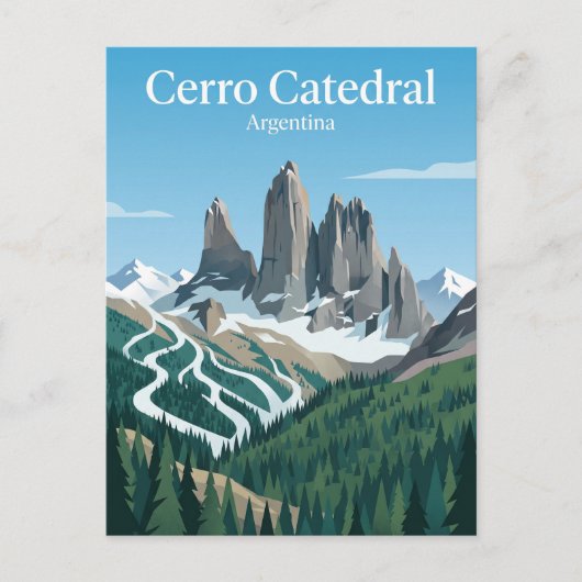Cerro Catedral Argentinien Postkarte (Vorderseite)