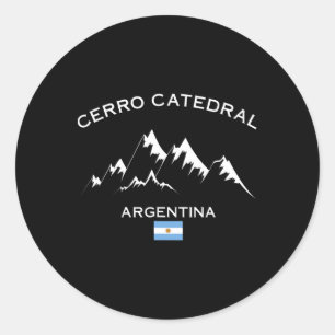 Cerro Catedral Argentinien Skiort Andes Berg Runder Aufkleber
