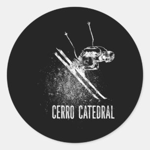 Cerro Catedral Berg Argentinien Abfahrtsskilauf  Runder Aufkleber