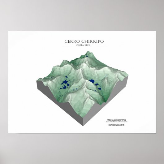 Cerro Chirripo, Costa Rica Poster (Vorne)