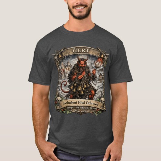 Čert Folklore – Tschechische Nikolaus-Tradition T-Shirt (Vorderseite)