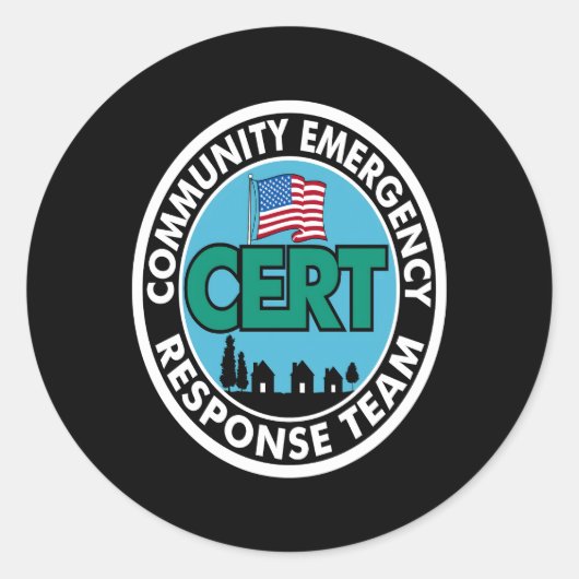 Cert Response Team White Back Print Runder Aufkleber (Vorderseite)