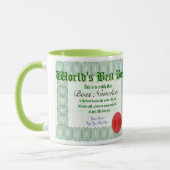 Certicate der Chef der Welt beste Preis-Tasse Tasse (Links)