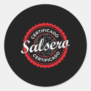 Certificado Salsero Funny Salsa Tanzen Runder Aufkleber