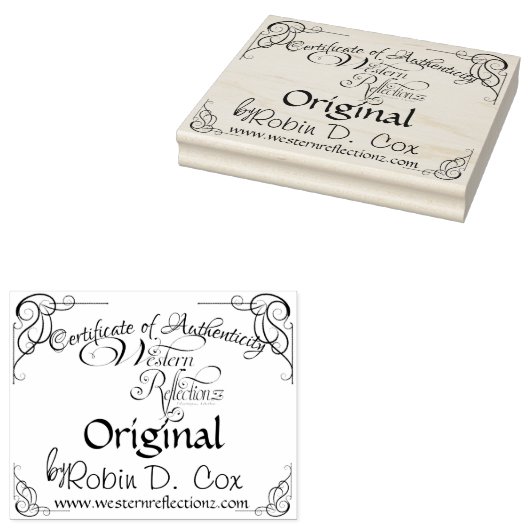 Certificate of Authenticity ~ Original Gummistempel (Stempel)