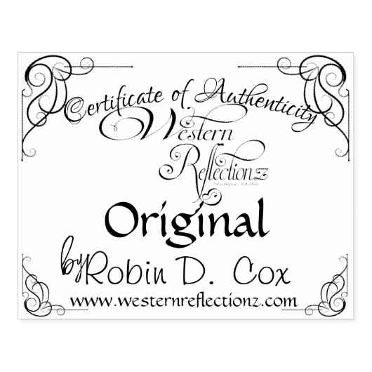 Certificate of Authenticity ~ Original Gummistempel (Prägung)