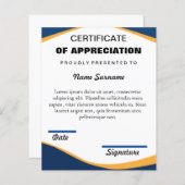 Certificate of Completion & APPRECIATION Template (Vorne/Hinten)