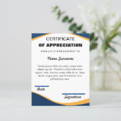 Certificate of Completion & APPRECIATION Template (Stehend Vorderseite)