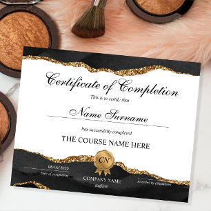 Certificate of Completion Award Course Completion
