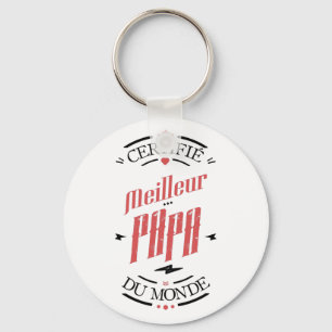 Certifié meilleur papa schlüsselanhänger