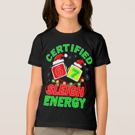 Certified 6‑7 Sleigh Energy gen alpha meme Tri-Blend Shirt (Vorderseite)