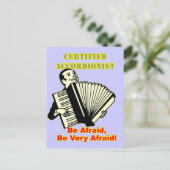 Certified Accordionist Postkarte (Stehend Vorderseite)