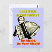 Certified Accordionist Postkarte (Vorne/Hinten)