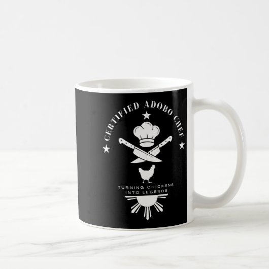 Certified Adobo Chef New Filino Graphics Statement Kaffeetasse (Rechts)
