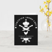 Certified Adobo Chef New Filino Graphics Statement Karte (Gelbe Blume)