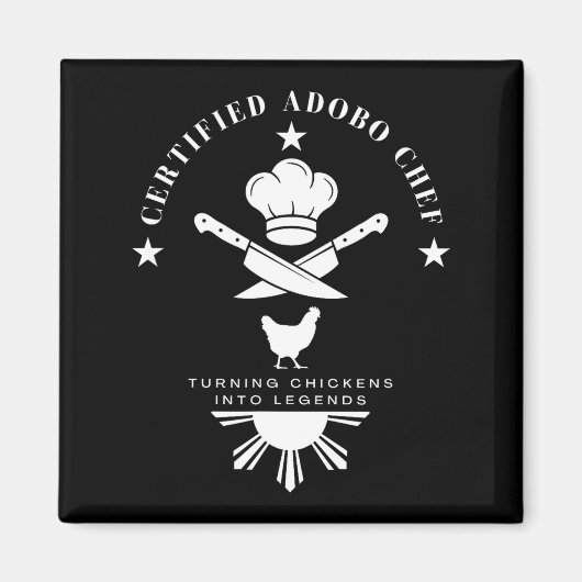 Certified Adobo Chef New Filino Graphics Statement Magnet (Vorne)