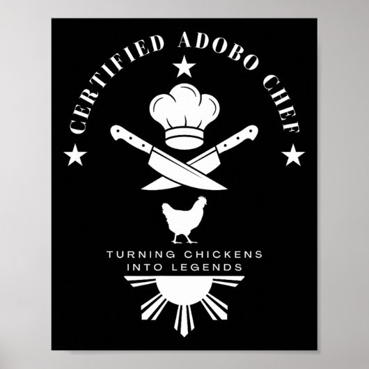 Certified Adobo Chef New Filino Graphics Statement Poster (Vorne)