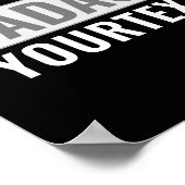 Certified Bad Modern Black White Funny Unique  Poster (Ecke)