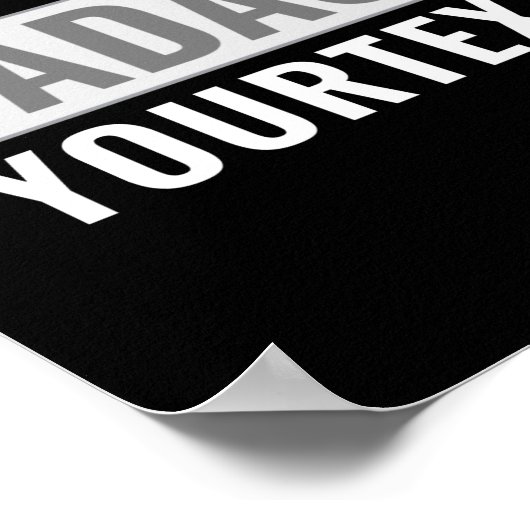 Certified Bad Modern Black White Funny Unique  Poster (Ecke)