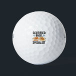 Certified Bagel Specialist Funny Jewish Hanukkah Golfball<br><div class="desc">hanukkah,  passover, jiddisch, chanukah, jüdisch, menorah, jew, gift, Geburtstag, Bagel</div>