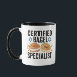 Certified Bagel Specialist Funny Jewish Hanukkah Tasse<br><div class="desc">hanukkah,  passover, jiddisch, chanukah, jüdisch, menorah, jew, gift, Geburtstag, Bagel</div>