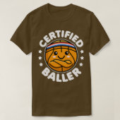 Certified Baller Niedlich Kawaii Basketball Design T-Shirt (Design vorne)