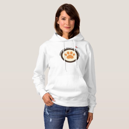 Certified Belly Rub Expert – Funny Dog Lover Hoodie (Vorne ganz)