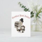 Certified Book Addict Postkarte (Stehend Vorderseite)