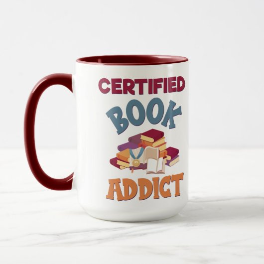 Certified Book Addict Tasse (Links)