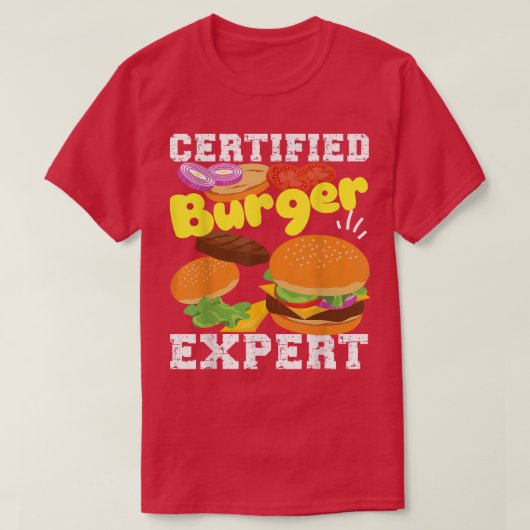 Certified Burger Epert Cheeseburger T-Shirt (Design vorne)