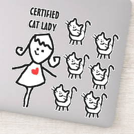 Certified Cat Lady Aufkleber